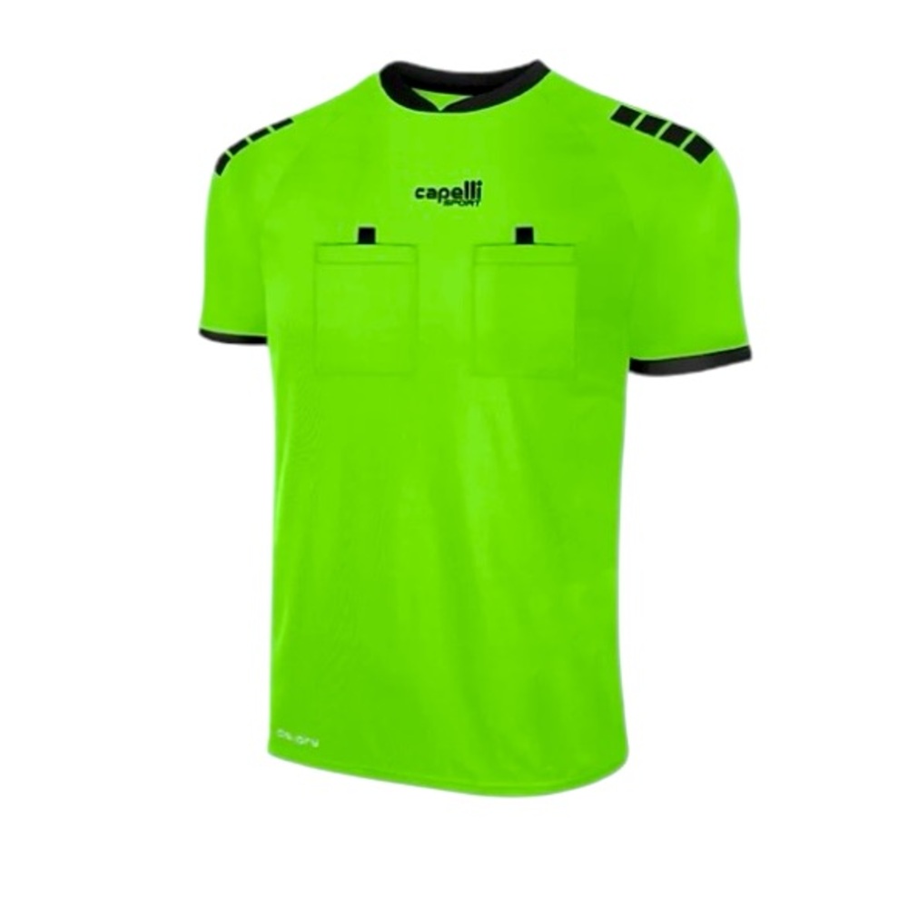 Capelli Sport Men’s Basic Referee Official Jersey NWT Green And Black Size Large